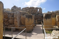 pillars of the Ggantija Temple Xaghra Gozo