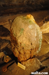 Small Stalagmite in the Ghar Dalam Cave in Birzebbuga