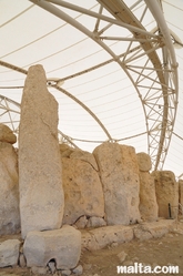 Dolmen and side wall of the Hagar Qim Temples