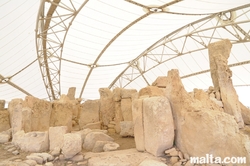 Erected stones of the Hagar Qim Temples Erected stones of the Hagar Qim Temples