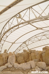 Hagar Qim Temples under the protection cover Hagar Qim Temples under the protection cover