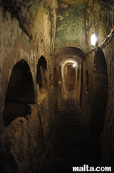 walled burial niches in the St Paul's Catacombs in Rabat
