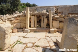 double doorway of tarxien temples double doorway of tarxien temples