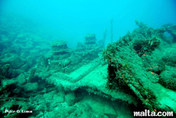 Remains of  HMS Maori Valletta