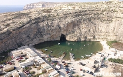 Aerial view of Inland sea Dwejra Aerial view of Inland sea Dwejra