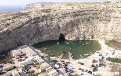 Aerial view of Inland sea Dwejra