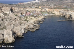 Aerial view of anchor bay