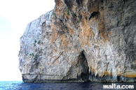 blue grotto rock layers colours