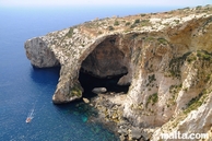 blue grotto view from the cliff