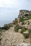 Rock path in along dingli cliffs