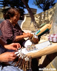 The traditional Maltese lace making