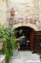 Entrance to Bacchus Restaurant