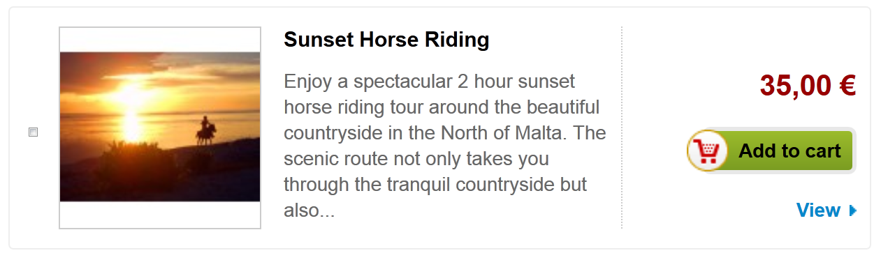 book your senset horse riding in malta