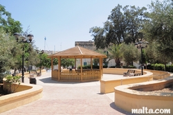 Gazebo in a garden by the Balzan's Parish Church