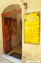 Entrance to Il Forn restaurant Vittoriosa Birgu