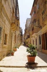 Side of the Auberge de Castille and Portugal in Vittoriosa Birgu Side of the Auberge de Castille and Portugal in Vittoriosa Birgu
