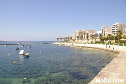 Promenade along the Bugibba's Harbour