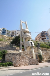 Stairs and panorama point in Bugibaa