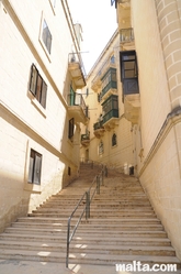 Narrow street with stairs in Bormla Narrow street with stairs in Bormla