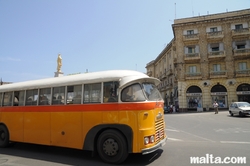 Plazza and old Maltese Bus in Bormla