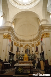 altar side in St Mary's Church of Dingli