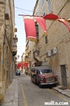 Decorated narrow street of Floriana