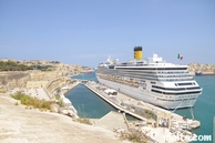 Ferry Harbour of the Valletta Sea Front in Floriana