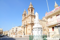 Zebbug Square and the Gudja Parish Church in Gudja