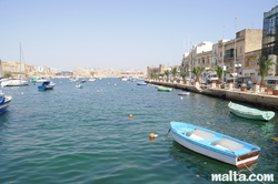 kalkara bay and Valletta in the background