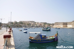 Traditional Luzzu in the Kalkara Marina