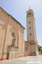 Body and steeple of the Parish Church of St Anne in Marsascala