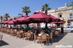 Mr Fitz Restaurant in front of Marsaxlokk's harbour