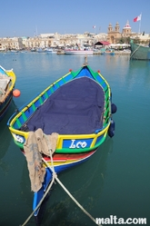 Onshore Luzzu in Marsaxlokk Onshore Luzzu in Marsaxlokk