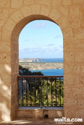 Comino from the Parish church court Comino from the Parish church court