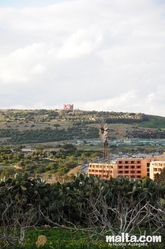 Fields and Mellieha Bay