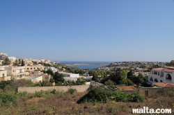 Nice area in Mellieha with St Paul Island in the background Nice area in Mellieha with St Paul Island in the background
