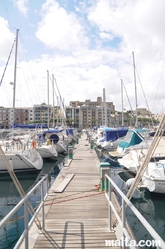 Access to the boats in the Msida Marina