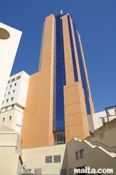 The business tower in Paceville