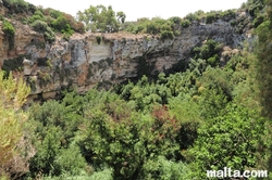 The Maqluba gap in Qrendi The Maqluba gap in Qrendi