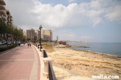 Fond Ghadir beach and Sliema Promenade