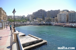 The Balluta Bay between Sliema and St Julians