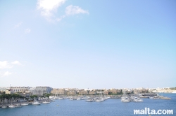 View of Ta'xbiex from the Sa maison Garden of Floriana
