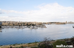 View of Ta'xbiex Marina and Manoel Island from Sa Maison Garden