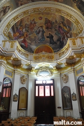 Inside of the St Francis Church in Victoria Gozo