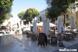 Tables on the Independant square of Victoria Gozo