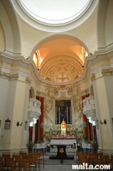Inside the St James Church in Zurrieq Inside the St James Church in Zurrieq