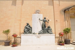 War monument by the Parish church of Zurrieq