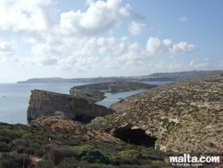 Comino's Blue Lagoon from the santa maria Watchtowe