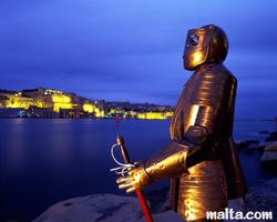 knight shot and Valletta in the background