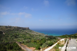 Cliff and citrus fruit cultivation near San Blas Bay